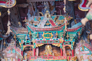 The Xiaoxitian hanging sculptures and painted paintings in Xi County, Linfen, Shanxi