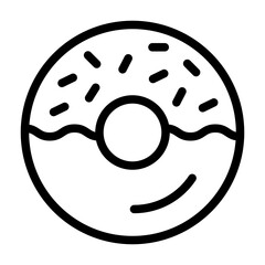 donut line icon