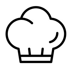 chef's hat line icon
