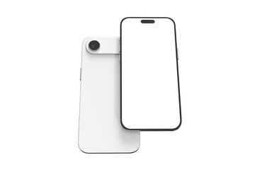 Realistic Smartphone 17 with blank screen mockup, slim phone air in isolated. Perfect for presenting mobile apps, UI UX concepts, Ads, branding, digital product displays, website, gadget device