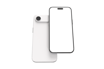 Realistic Smartphone 17 with blank screen mockup, slim phone air in isolated. Perfect for presenting mobile apps, UI UX concepts, Ads, branding, digital product displays, website, gadget device