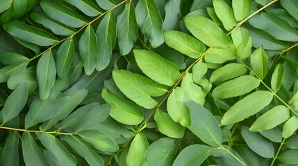 Fototapeta premium Lush Green Leaves Natural Background Texture foliage