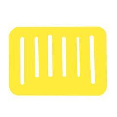 Yellow Barcode Icon for Product Identification and Retail Checkout