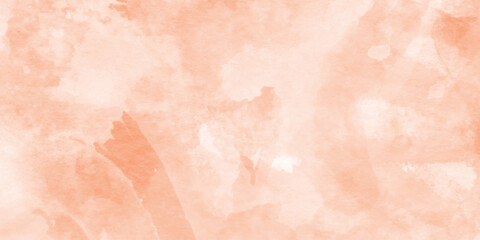 orange watercolor wash texture design, painting soft textured on wet white paper background, Isolated design element perfect for adding a pop of color and artistic flair.