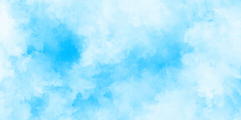 Obraz premium Abstract grunge sky blue soft painted watercolor paint splash. inspiring views of fluffy clouds blue sky background. cloudy blue sky various natural clouds and smoke. morning cloud in the sky.