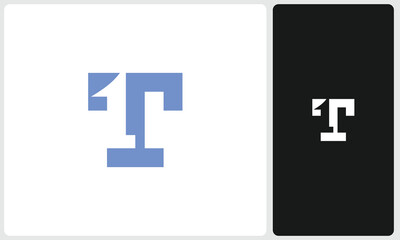 Creative Letter T with Number 1 Logo
