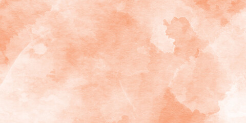 abstract Soft peach and orange watercolor wash background texture, vibrant orange watercolor wash texture background, geometric rumpled triangular low poly style graphic background.