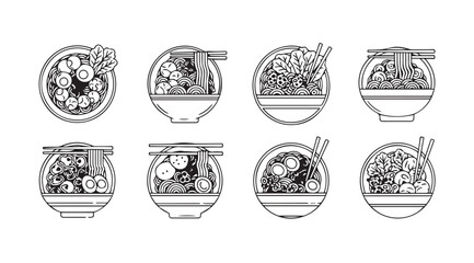 Collection of steampunk style mechanical gear filled oval and circular silhouettes