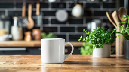 Mug on kitchen counter