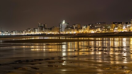 Night Urban Landscapes: City Skyline Lights, River Reflections & Panoramic Cityscape Views