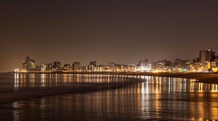 Night Urban Landscapes: City Skyline Lights, River Reflections & Panoramic Cityscape Views
