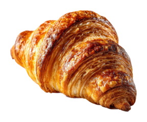 Delicious croissant baking bakery food cozy kitchen isolated on transparent background