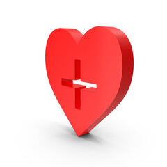 Obraz premium Healthcare Red Heart Icon PNG