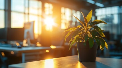 Office plant sunlight