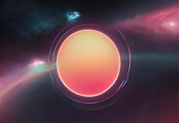 Gazing at stars forming a radiant, multicolored ring, each light shimmering vividly across the night sky.
