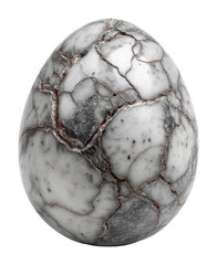Decorative marble egg artistic display home isolated on transparent background