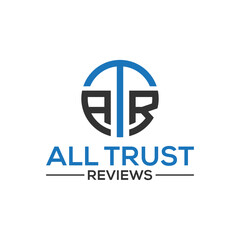 All trust reviews logo with blue and black colors