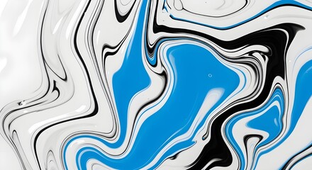 abstract blue white black fluid art background