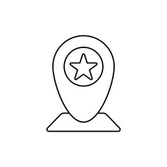 Place icon outline editable stroke line drawing eps.