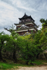 Obraz premium Traditional Japanese Samurai Castle of Hiroshima, Honshu, Japan, Asia