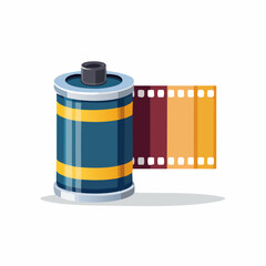 Film Roll and Film Strip Illustration Capturing Memories and Photography Essentials