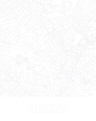 Obraz premium A minimalist line-art map of Quincy, Massachusetts, featuring its streets and highways.