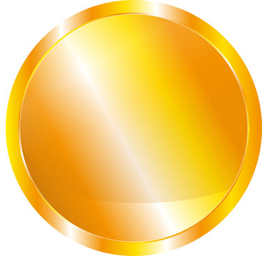 gold round medal 