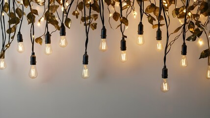 Holiday Light Wreath, Clean Copy Space