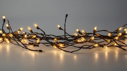 Festive Warm White Lights Border, Round Shape