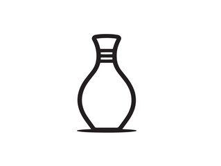 Bowling Sport Icon Illustration with Minimalist Outline Vector Artwork