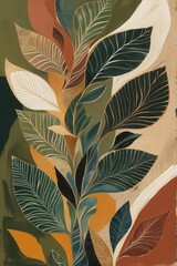 seamless background with leaves