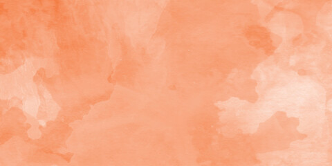 Fototapeta premium Orange watercolor background for textures background, marble stone grunge concrete wall smooth plaster backdrop texture background , abstract orange watercolor paper background banner or poster design