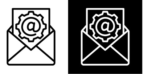 Trigger-Based Email  Icon Set White Style Collection

