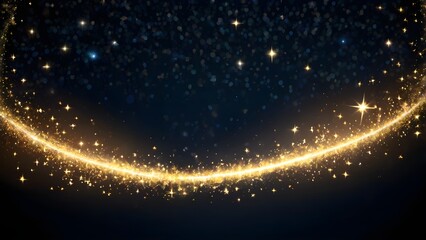 Shimmering Gold Dust Swirl with Bokeh