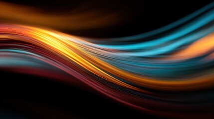 streak. Abstract motion blur with vibrant color streaks, conveying dynamic energy against a dark, softly glowing background. public awareness campaigns.