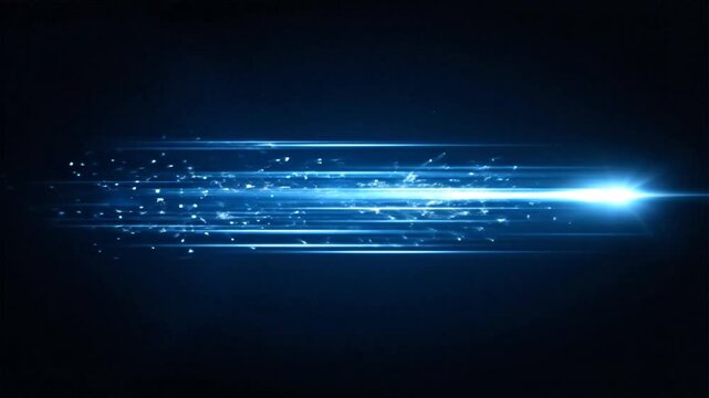 Abstract blue light speed lines