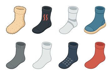 Variety of socks: wool, heated, athletic, ankle, crew, patterned, thermal, colorful