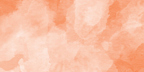 Fototapeta premium Orange watercolor background for textures background, marble stone grunge concrete wall smooth plaster backdrop texture background , abstract orange watercolor paper background banner or poster design