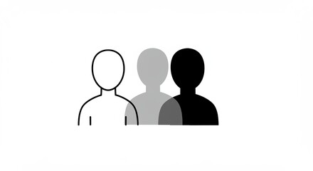 Diverse group icon representing teamwork and connection