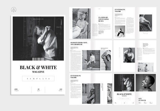 Black & White Magazine Template