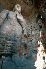 statue of buddha in Yungang Grottoes, Datong China