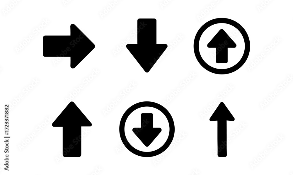 Poster simple arrow vector set for graphic design and navigation elements