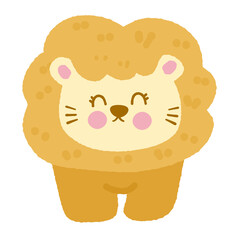 Cute Cartoon Lion Illustration
