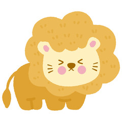Cute Cartoon Lion Illustration