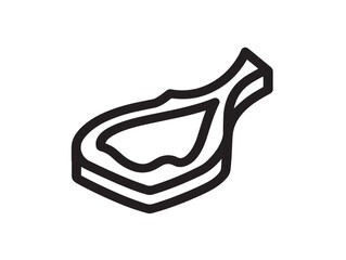 Butcher shop icon designed with stylish clean line art