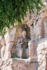 statue of buddha in Yungang Grottoes, Datong China