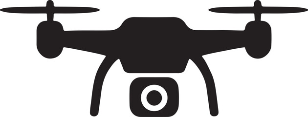 Dron, vector illustration of an airplane silhouette
