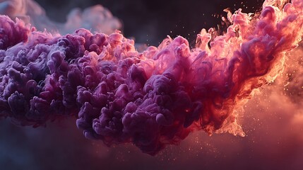 Abstract purple red smoke cloud artwork high resolution image
