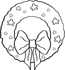 Merry Christmas element, icon, sign or coloring and more.