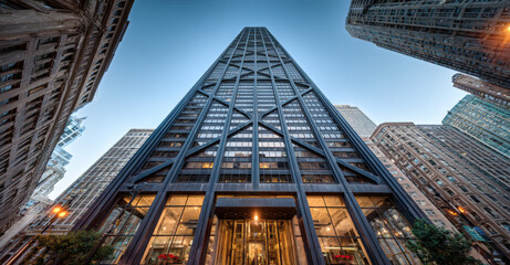 Magnificent John Hancock Center Skyscraper in Chicago, Illinois